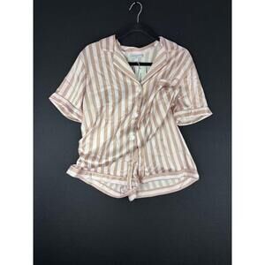 serenedelicacy pajamas Size M Pink & Cream Striped Set